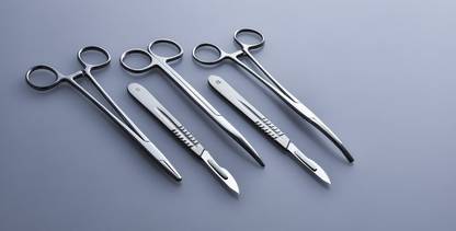ARINEO Surgical Instruments Set of 5 (Stainless Steel) Utility Forceps