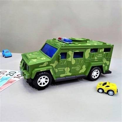 Hiki Ziki Car Money Safe Box | Military Car Truck Piggy Banks Piggy Banks Vanity Box