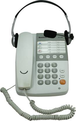 Sonics HT-929-HS Corded Landline Phone with Answering Machine