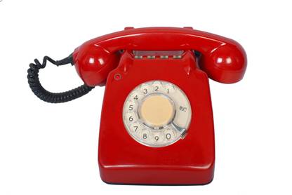 Interio Crafts Interio Crafts Red Retro Telephone Corded Landline Phone