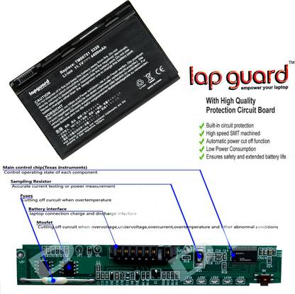 lapguard Acer Extensa 5620Z Series  6 Cell Laptop Battery