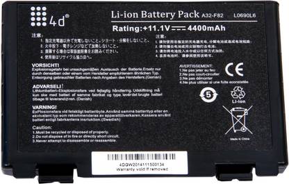4D ASUS X50 SERIES 6 Cell Laptop Battery