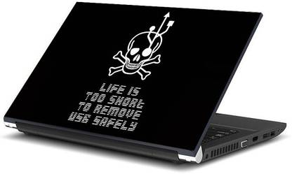 Geek life is too short to remove usb safely Laminated Vinyl Laptop Skin Compatible for 15.6 inch