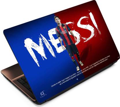 FineArts Messi Red Blue Vinyl Laptop Decal 15.6