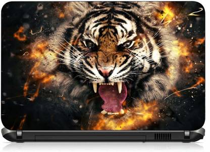 VI COLLECTIONS CROUCHING TIGER PVC (Polyvinyl Chloride) Laptop Decal 15.6