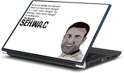 ShopMantra Virender Sehwag Quote Vinyl Laptop Skin Compatible for 15.6 inch