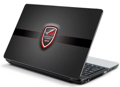 Geek Asus Rog Badge Logo Republic Of Gamers HQ Laminated Vinyl Laptop Skin Compatible for 15.6 inch