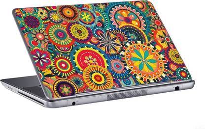 AV Styles rangoli design pattern skin Vinyl Laptop Skin Compatible for 15.6 inch