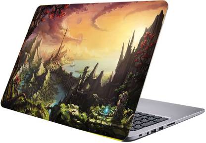 Printclub Designer-262 Vinyl Reusable Laptop Skin Compatible for 15.6 inch