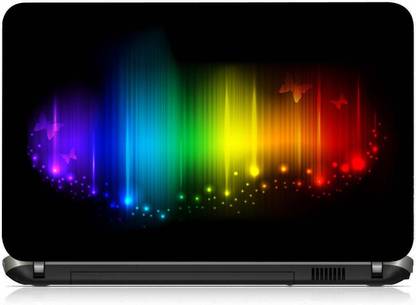 VI COLLECTIONS VIBGYOR COLOR WAVES PVC (Polyvinyl Chloride) Laptop Decal 15.6