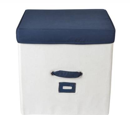 JMD 8 L White Laundry Stool/Storage