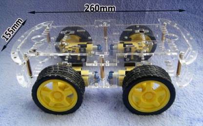 xcluma 4WD ROBOT SMART CAR CHASSIS KIT FOUR WHEEL DRIVE DC 3V 5V 6V for ARDUINO BE0128