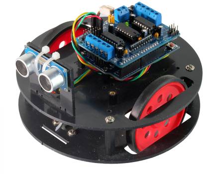 Robokits Roundbot Arduino - Compact Indoor Robot Fully Assembled