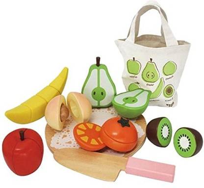 Aivtalk Kids Children Wooden Magnetic Cutting Fruit Vegetable Toys Set Educational Toys