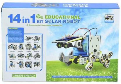 Prostuff 14 in 1 Solar Powered Robot Kit Toy For Children (Multicolor)