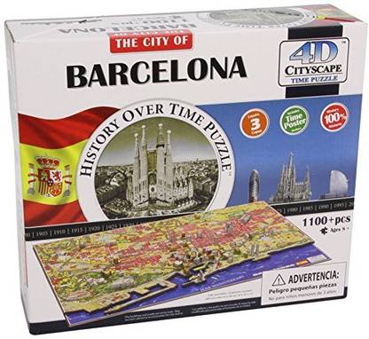 4D Cityscape 4D Cityscape Barcelona, Spain Time Puzzle