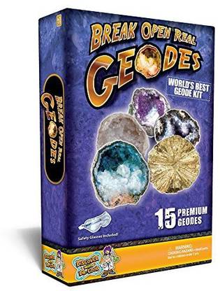 Discover with Dr. Cool Worlds Best Geode Kit Crack Open 15 Rocks And Find Crystals!