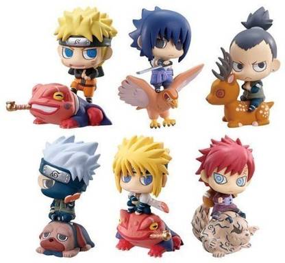 Naruto Cute ! Petit Chara Land Shippuden 5cm PVC Figure Set of 6pcs NIB