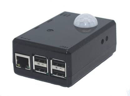 SB COMPONENTS SPI-BOX Raspberry Pi 3 & Raspberry Pi 2 PIR Motion Activated Security Camera starter Kit (Black Starter Kit)