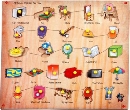 SKILLOFUN Alphabet Things We Use Tray