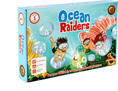 LogicRoots Learning toy OCEAN RAIDERS Perfect Math Board Game to Master Addition