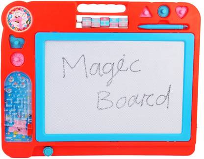 Pigloo Magic Writing Board with Calculation Panel & Pinball Game for Kids Ages 3+ Years, Color : Red