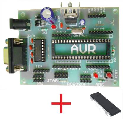 Robosoft Labs AVR (ATMEGA 16 / ATMEGA32) DEVELOPMENT BOARD MINI With MAX232 and ATMEGA16 IC