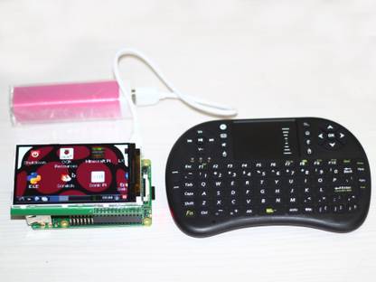 Robokits Raspberry Pi Kit With 3.6" Lcd,Battery Backup, Wireless Kb/Mouse