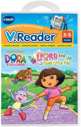 VTECH V.Reader Animated E-Book Cartridge Dora and The Three Little Pigs