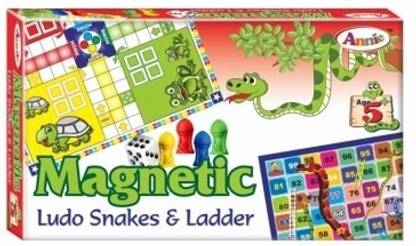 annie Magnetic Ludo Snakes & Ladder Party & Fun Board Game
