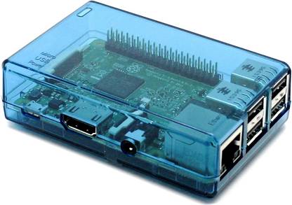 SB COMPONENTS Blue Closed Case for Raspberry Pi 3 Model B Great for XBMC