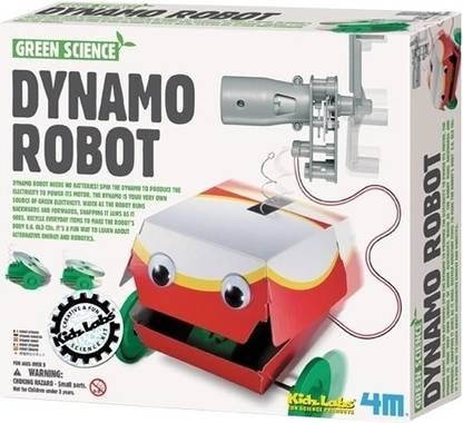 4M Kidz Labs-Green Science Dynamo Robot