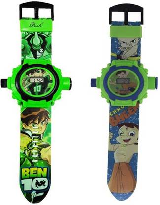 COSMART COMBO BEN 10 AND CHOTA BHEEM 24 IMAGE PROJECTOR WATCH PACK OF - 2