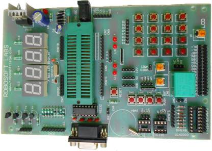 Robosoft Labs AVR Development Board for ATMEGA16/ATMEGA32 (40 pin) microcontrollers With RS232