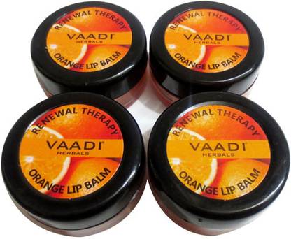 VAADI HERBALS Value Pack of 4 Lip Balm - Orange & Shea Butter Natural