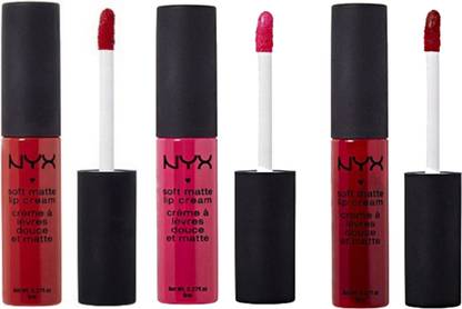 NYX Set Of 3 Soft Matte Lip Cream 1,07,10