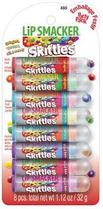 Bonne Bell l Lip Smacker Party Pack Flavored Lip Balm Skittles 8 Tubes