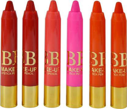 B&B Make Up Matt Lipstick Pencil Pack of 6