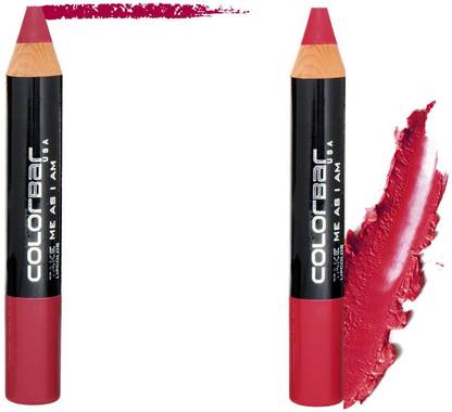 COLORBAR Take Me As I am Crayon LipStick Tickle Me Pink (013) & Sensuous (001) Pack Of 2