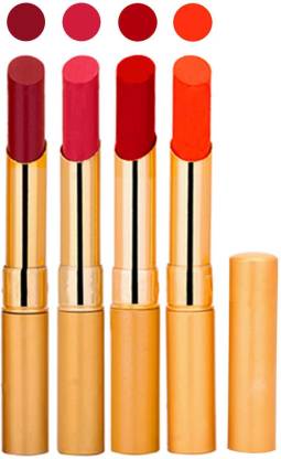 RYTHMX Creamy Matte Long Lasing Premium Lipstick (Raddish Maroon, Pink, Orange, And Red Lip Colors)