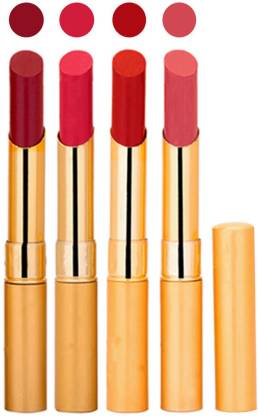 RYTHMX Creamy Matte Long Lasing Premium Lipstick (Raddish Maroon, Pink, Passion Red, And Pink Lip Colors)