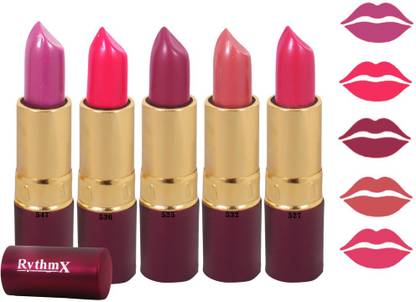 RYTHMX Spark Color Purple, Pink,Mazanta,NeonPink,Mauve Shades Lipstick Combo 9855
