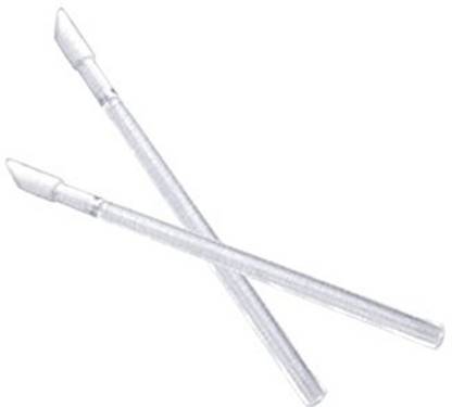 MYO Count Disposable Lip Gloss Wands Applicators Thin Black Handle Flocked Tip