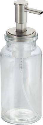 INTERDESIGN Westport Glass Foaming Soap Pump, Clear/Satin 440 ml Foam Dispenser