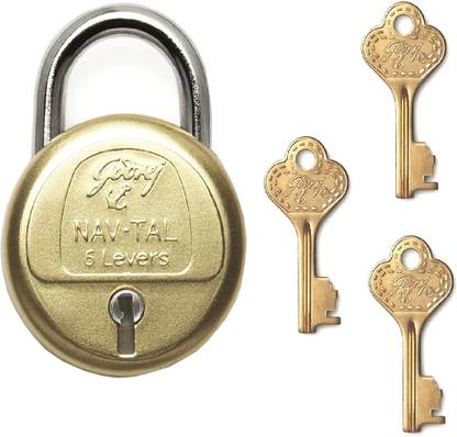 Godrej Locks Navtal 6 Levers - 3 Keys Lock
