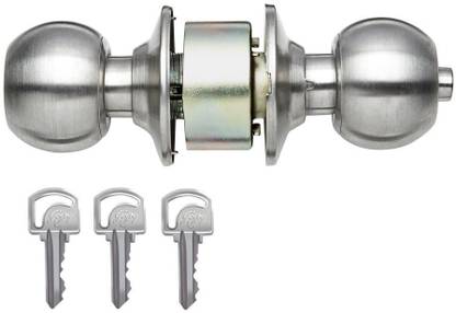 Godrej Cylindrical Lock Classic Stainless Steel Finish Lock