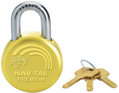 गोदरेज Nav-tal Premium Deluxe Hardened - 3 Keys ताला