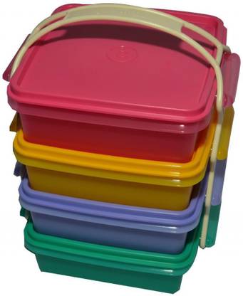 TUPPERWARE Carolier 4 Containers Lunch Box