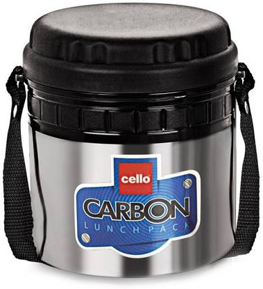 Cello World Carbon2-Black 2 Containers Lunch Box