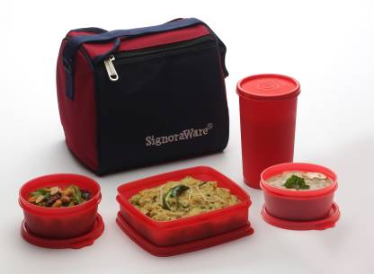 Signoraware 513 Best Lunch with Bag 4 Containers Lunch Box